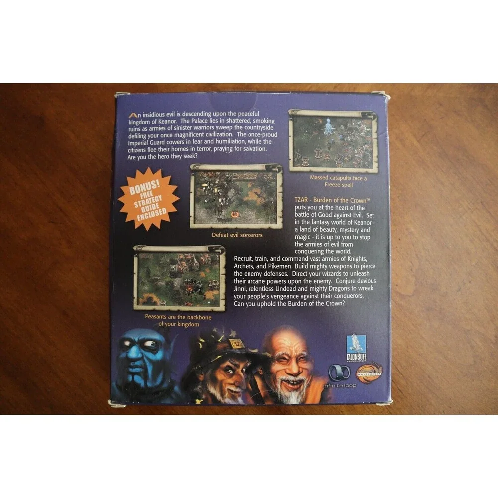 TZAR The Burden of the Crown 1999 PC Big Box Game 1999 Talonsoft